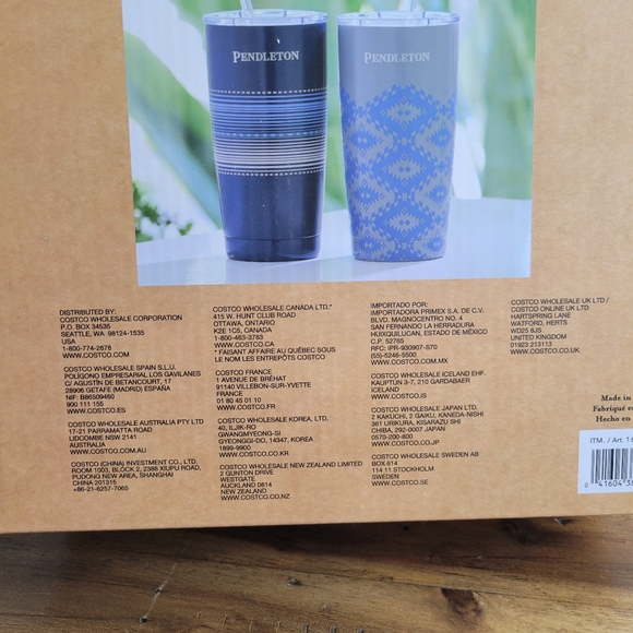 NEW Set of 2 Pendleton Patterned Stainless Steel Hot & Cold Tumbler 20 Oz - Picture 4 of 4